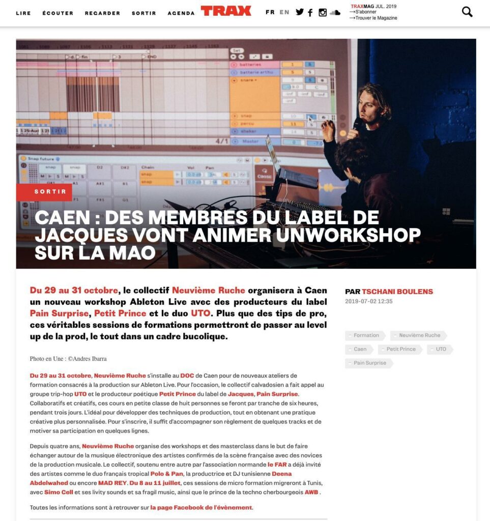Article sur le workshop avec pain suprises